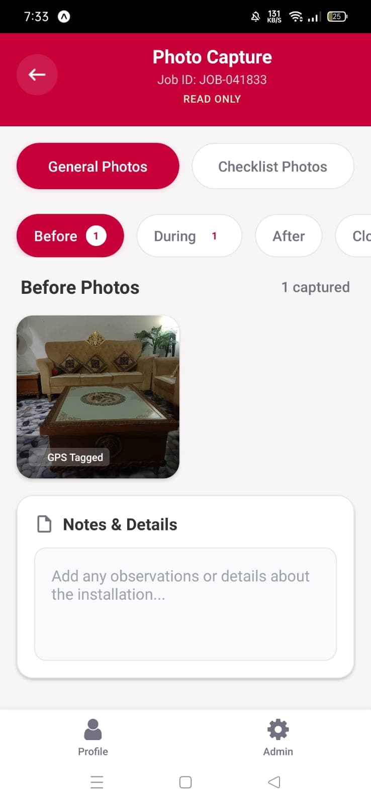 GPS-Tagged Photo Documentation